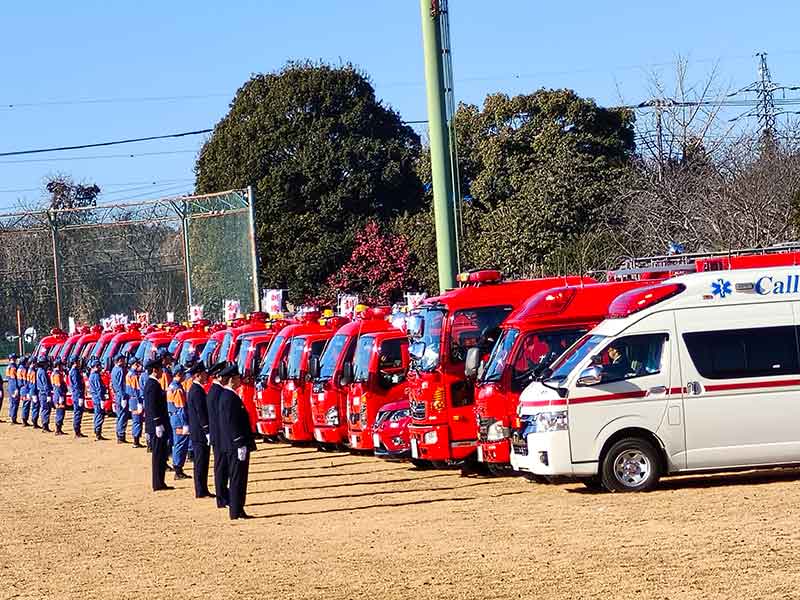 写真:1月5日の消防団出初め式がとりおこなわれましたの写真