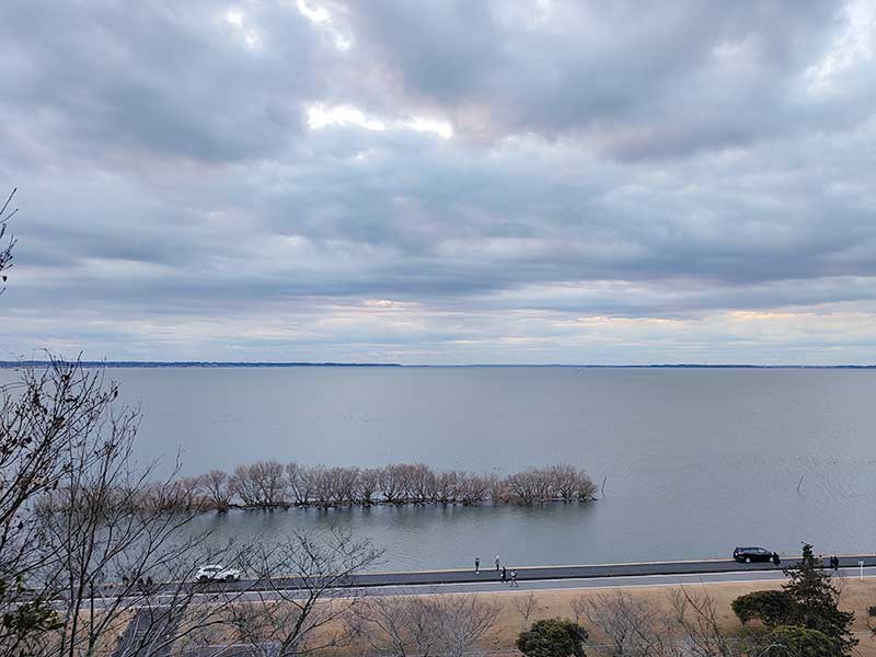 写真:歩崎観音展望台、6時50分、まてども初日の出は見られませんでした。の写真