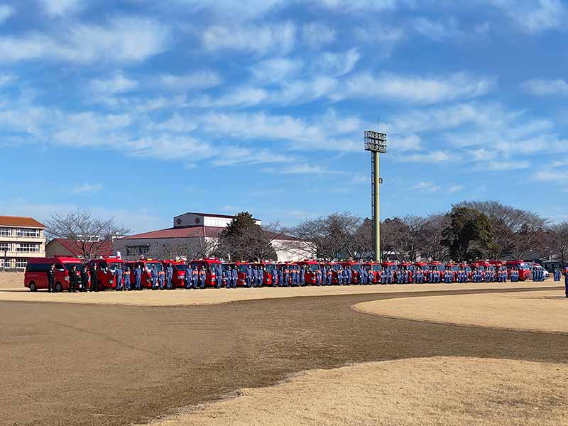 写真:かすみがうら市消防出初め式の写真